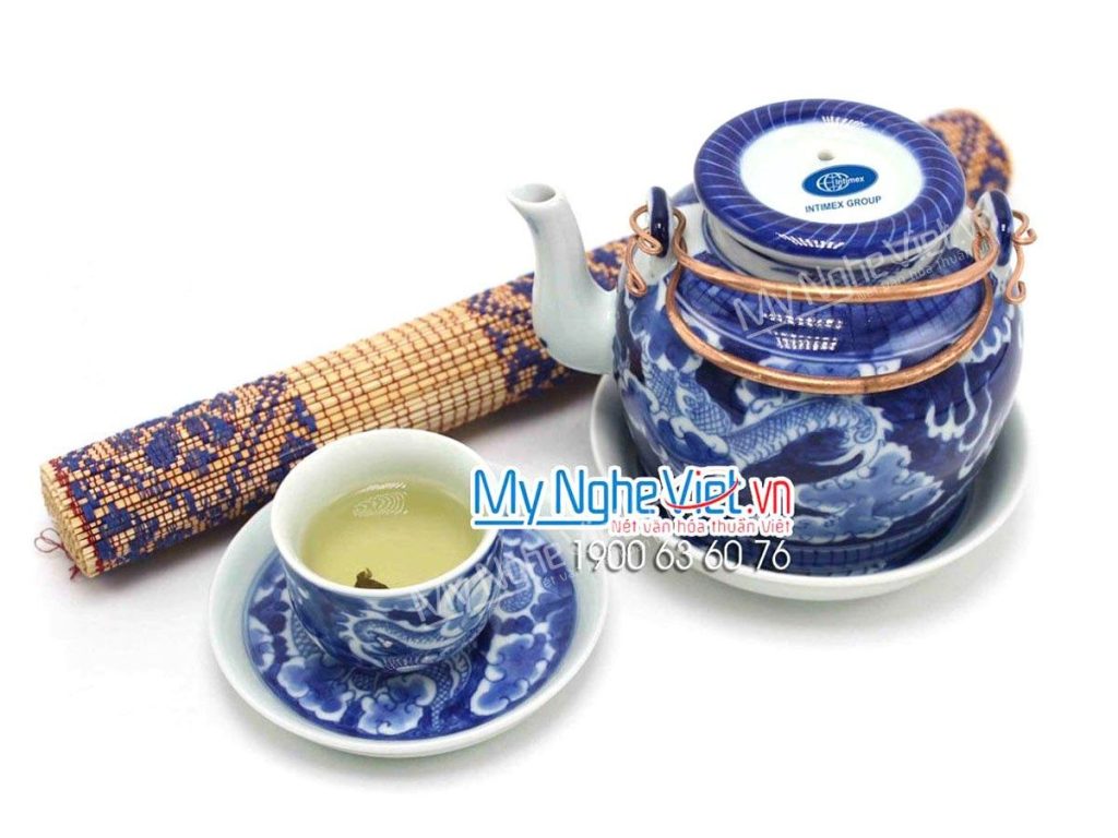 Ấm chén Bát Tràng In Logo