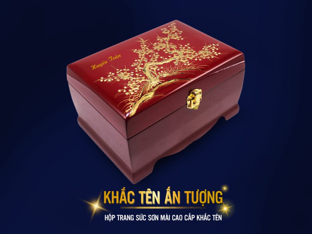 Hộp nữ trang sơn mài quà tặng sếp nữ cao cấp