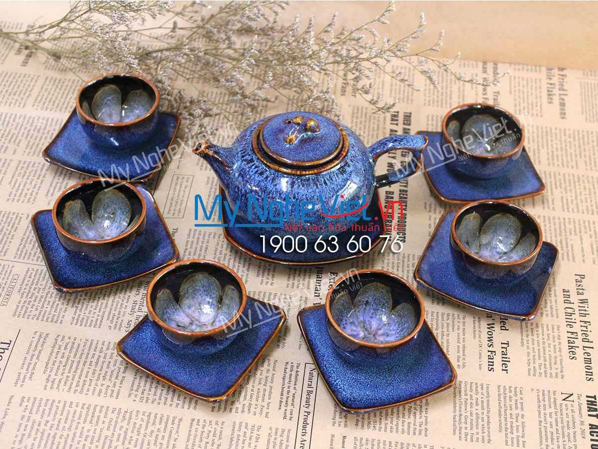 Bình Trà Bát Tràng Men Hỏa Biến