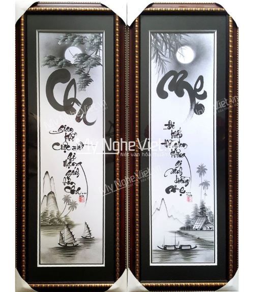 tranh thư pháp theo yêu cầu