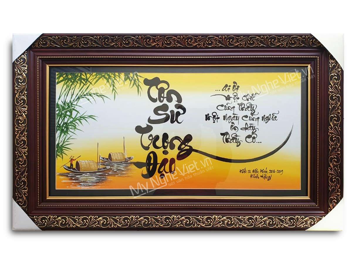 Tranh thư pháp chữ "Tôn Sư Trọng Đạo"