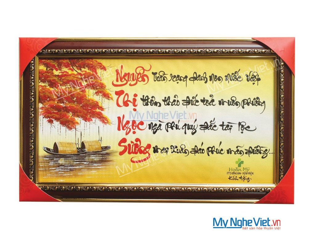 Tranh thư pháp ý nghĩa theo yêu cầu