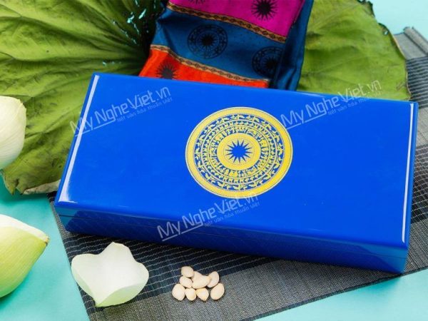 Khăn Choàng Lụa Hà Đông họa tiết trống đồng - Hình ảnh 3