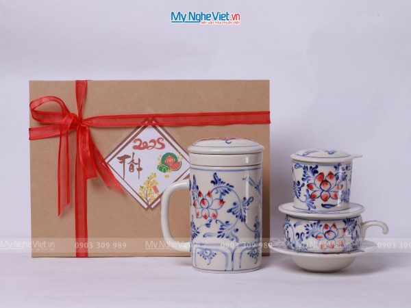 Combo Ly Lọc Trà + phin cafe vẽ sen CBCFVH006/1 - Hình ảnh 3